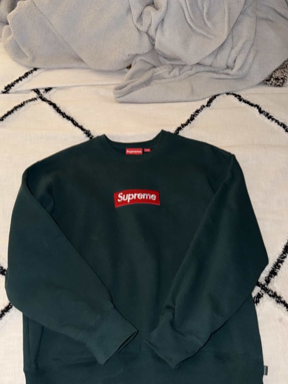 Supreme pine Green Box Logo Crewneck Sweatshirt